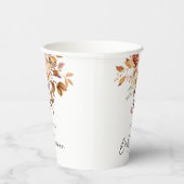 Rustiek Terracotta Bloemennaam Boho Baby shower Papieren Bekers (Rechts)