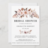 Rustiek Terracotta Blush Boho Vrijgezellenfeest Kaart (Voorkant)