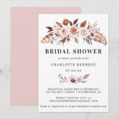 Rustiek Terracotta Blush Boho Vrijgezellenfeest Kaart (Voorkant / Achterkant)