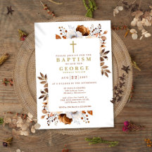 Rustiek Terracotta Boho Bloemen Modern Doopsel