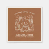 Rustiek Terracotta Camp Bachelorette Weekend Servet (Voorkant)