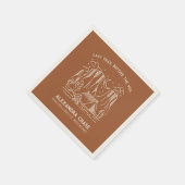 Rustiek Terracotta Camp Bachelorette Weekend Servet (Hoek)