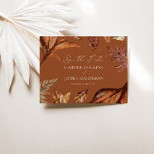 Rustiek Terracotta Floral Boho Navy Bruiloft Save The Date