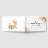 Rustiek Terracotta Roos Bloemen bruiloft gastenboe Gastenboek (Volledig)