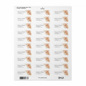 Rustiek Terracotta Roos Bloemen Trouwadres Etiket (Full Sheet)