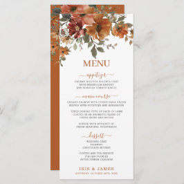 Rustiek Terracotta Verbrand Sinaasappel Bloemen Tr Programmakaart