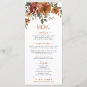 Rustiek Terracotta Verbrand Sinaasappel Bloemen Tr Programmakaart (Voorkant)