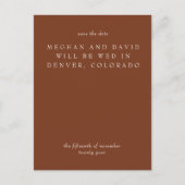 Rustiek terracotta verbrand Sinaasappel Save the D Aankondigingskaart (Voorkant)