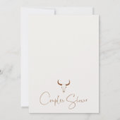 Rustiek Terracotta Western paar Douche Bruid Kaart (Achterkant)