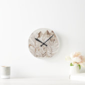 Rustiek Terracotta Wildflower Boho Eclectisch Ontw Ronde Klok (Huis)