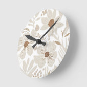 Rustiek Terracotta Wildflower Boho Eclectisch Ontw Ronde Klok (Hoek)