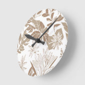 Rustiek Terracotta Wildflower Boho Eclectisch Ontw Ronde Klok (Hoek)