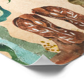 Rustiek Texas Western Cowboy Verjaardagsgastenboek Poster (Hoek)