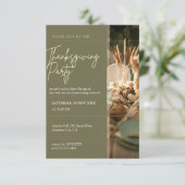 Rustiek Thanksgiving diner in het najaar Kaart (Staand voorkant)