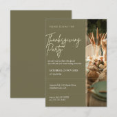 Rustiek Thanksgiving diner in het najaar Kaart (Voorkant / Achterkant)