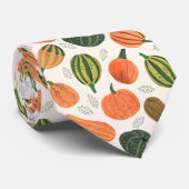 Rustiek Thanksgiving pompoenpatroon Stropdas (Opgerold)