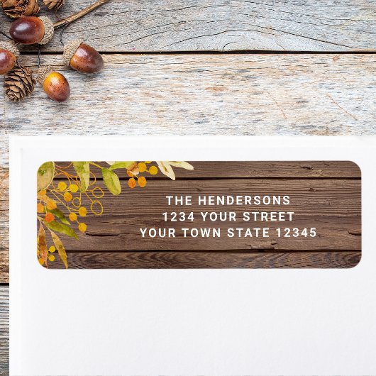 rustiek Thanksgiving retouradres Etiket