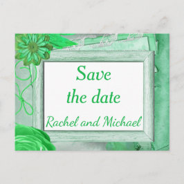 Rustiek thema groen Save the Date Aankondigingskaart