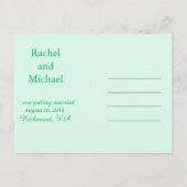 Rustiek thema groen Save the Date Aankondigingskaart (Achterkant)