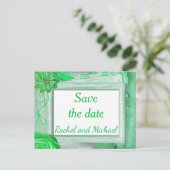 Rustiek thema groen Save the Date Aankondigingskaart (Staand voorkant)