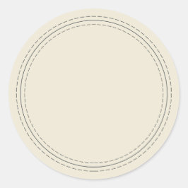 Rustiek Thuisgemaakt Eenvoudig Antiek Wit Schrijf Ronde Sticker