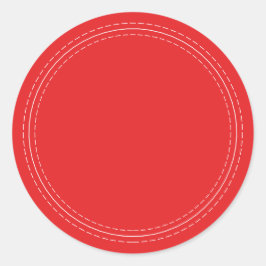 Rustiek Thuisgemaakt Eenvoudig Helderrood Schrijf Ronde Sticker
