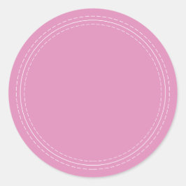 Rustiek Thuisgemaakte Eenvoudige Fuchsia Roze Schr Ronde Sticker