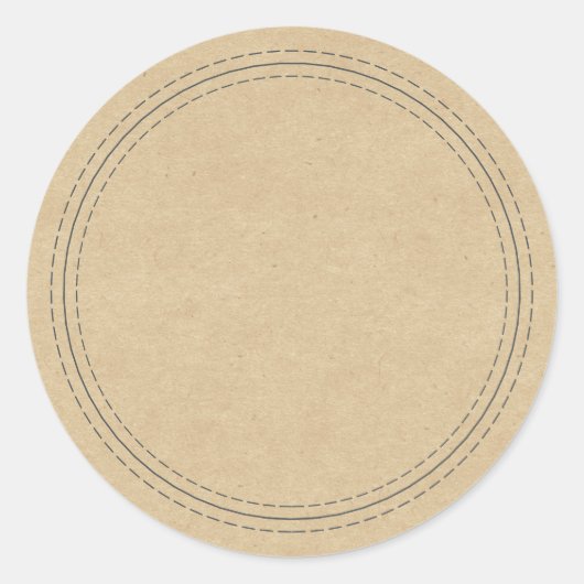 Rustiek Thuisgemaakte Eenvoudige Kraft Papier Schr Ronde Sticker (Voorkant)