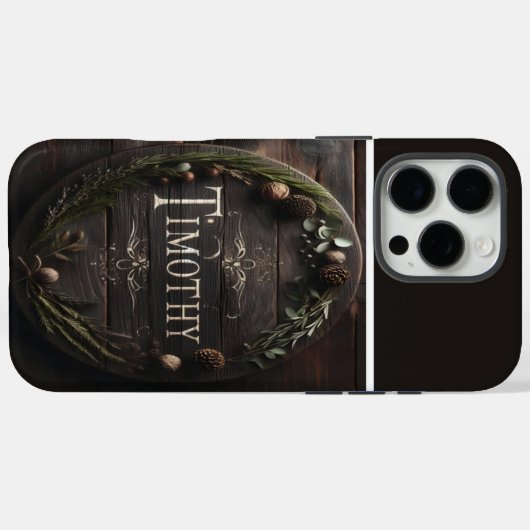 Rustiek Timothy Teken Case-Mate iPhone Case (Achterkant (horizontaal))