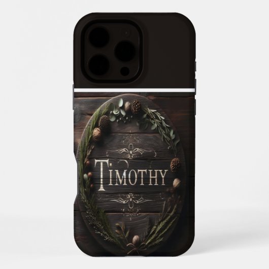 Rustiek Timothy Teken iPhone Hoesje (Achterkant)