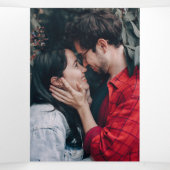 Rustiek Toscaans groen alles in één bruiloft Drieluik Uitnodiging (Binnenkant midden)