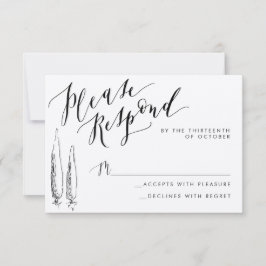 Rustiek Toscane Kalligrafie Beantwoorden Kaart