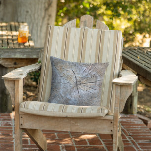 Rustiek Tree ring patroon Buitenkussen