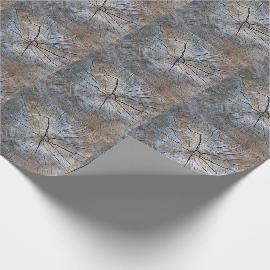 Rustiek Tree ring patroon Cadeaupapier (Hoek)