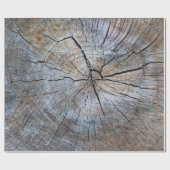 Rustiek Tree ring patroon Cadeaupapier (Vlak)