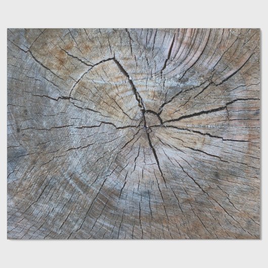 Rustiek Tree ring patroon Cadeaupapier (Vlak)