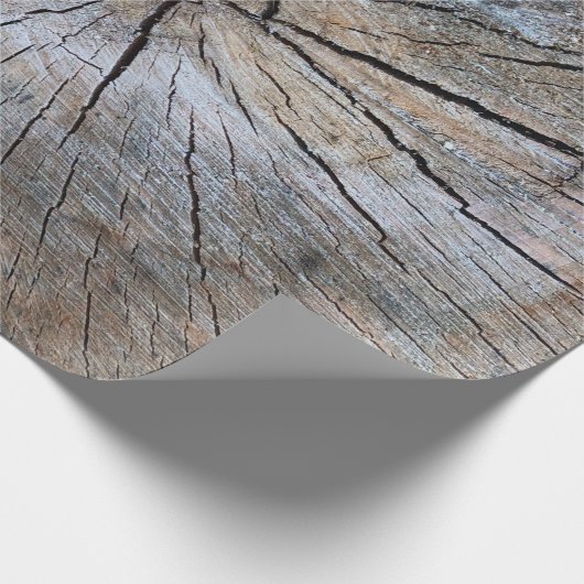 Rustiek Tree ring patroon Cadeaupapier (Hoek)