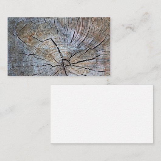 Rustiek Tree ring patroon Visitekaartje (Voorkant / Achterkant)
