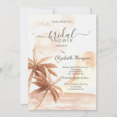 Rustiek Tropical Palms Vrijgezellenfeest Kaart (Voorkant)