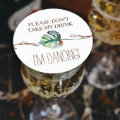 Rustiek Tropisch Bruin Groen Monstera Blad Ronde Kartonnen Onderzetter