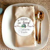 Rustiek Tropisch Bruin, Groene Plaats Kaart Naam T Ronde Kartonnen Onderzetter