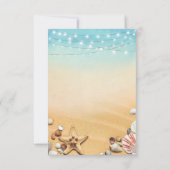 Rustiek Tropisch Strand Hart Wedding Response RSVP Kaartje (Achterkant)