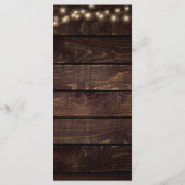 Rustiek Trouwdiner Dank u Plaats Instelling Kaart (Achterkant)