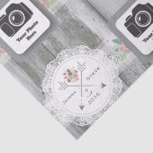 Rustiek Trouwpapier Tissuepapier (Detail)