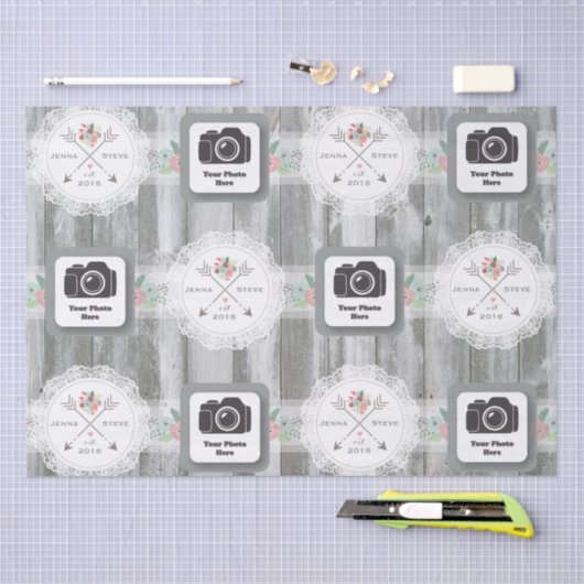 Rustiek Trouwpapier Tissuepapier (Craft)