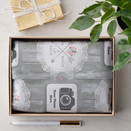 Rustiek Trouwpapier Tissuepapier (Geschenk)