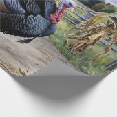 Rustiek Turkije Boerderij Thanksgiving Decoupage Cadeaupapier (Hoek)