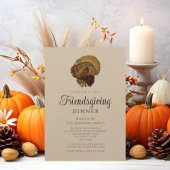 Rustiek Turkije Vriendschapsdiner Kaart