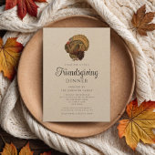 Rustiek Turkije Vriendschapsdiner Kaart