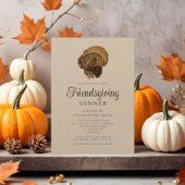 Rustiek Turkije Vriendschapsdiner Kaart